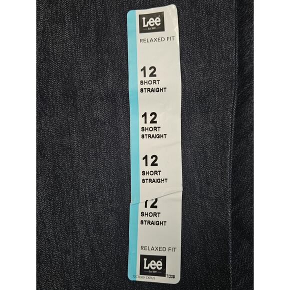 LEE Riders Womens 12 Relaxed Fit Straight Leg Blue Pants - Picture 5 of 7
